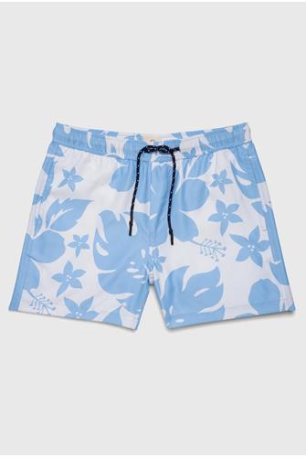 Jimmy 5inch Floral Swim Trunk WHITE SKY COMBO