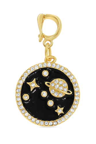 Charm Shop Saturn Charm BLACK