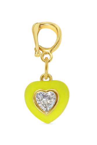 Charm Shop Neon Heart Charm YELLOW
