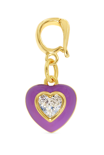 Charm Shop Violet Heart Charm PURPLE