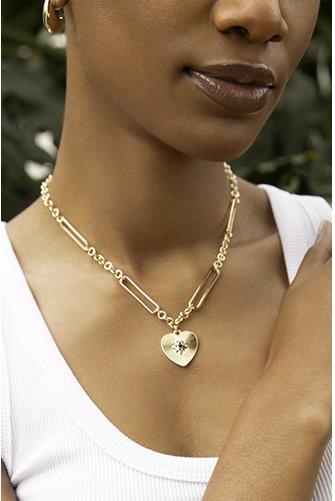 Gold/Montana-Mixed Linked Chain Necklace GOLD