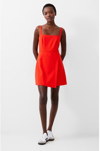Whisper Strappy Envelope Skirt Dress FLAME