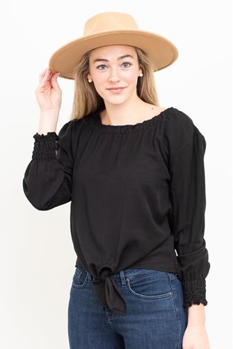 Reiner Tie Front Top BLACK