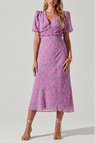 Esperanza Dress PURPLE PINK FLORAL