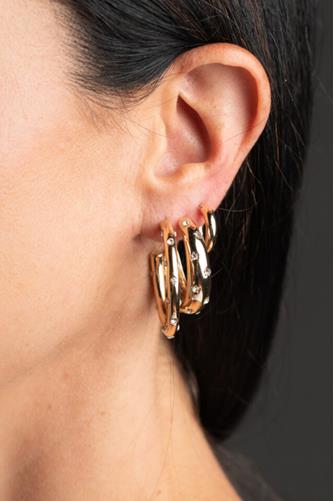 Brilliant Bauble Earrings Set GOLD
