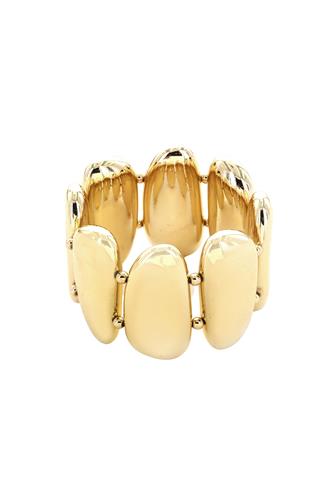 Abstract Stretch Cuff Bracelet GOLD