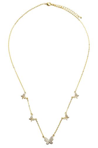 18 Inch Gold Butterfly Chain Necklace GOLD