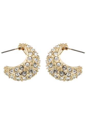 Pave Cz Hoop Earrings GOLD