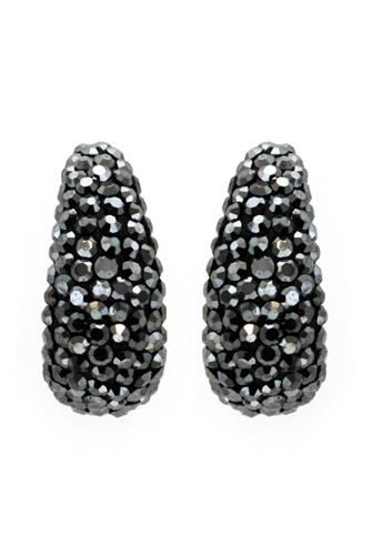 Dark Stone Drop Earrings BLACK
