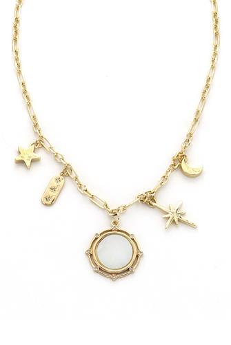 16 Inch Celestial Charm Necklace GOLD