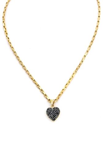 18 Inch Heart Chain Necklace GOLD