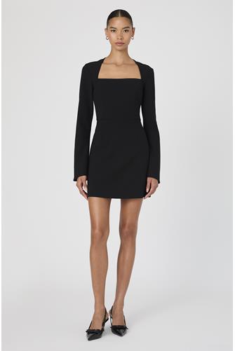 Whisper Long Sleeve Dress BLACK