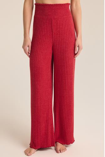 Dawn Smocked Rib Pant HAUTE RED