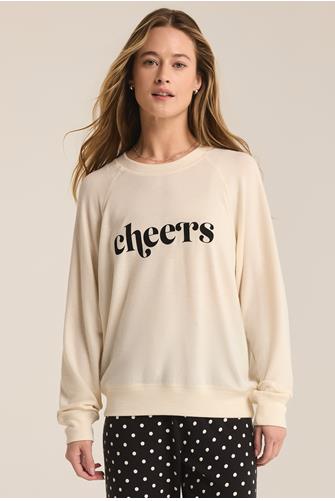 Cassie Cheers Ls Raglan SEA SALT