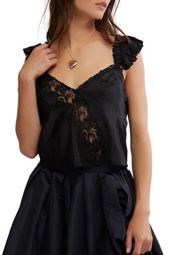 Harmony Lace Tank SOLID BLACK