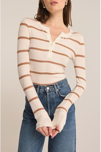 Scarlett Rib Henley SEA SALT