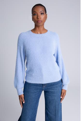 Eyelash Sweater Light Blue