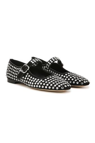 Michaela Gem Mary Jane Flat BLACK