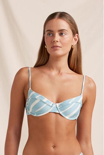 Mineral Piped Vacation Balconette Bikini Top MINERAL