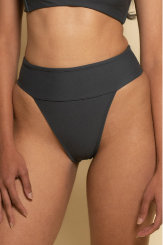 Charcoal Tamarindo Binded Bikini Bottom CHARCOAL