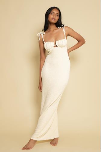 Oat Petal Long Slip Dress OAT TEXTURE