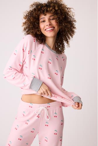 Cherry Long Sleeve Top BALLET PINK