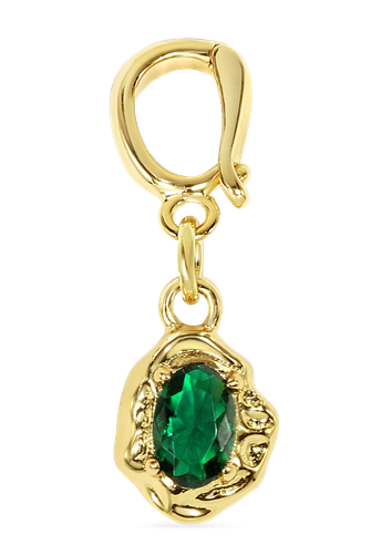 Green Nugget Charm GREEN/GOLD