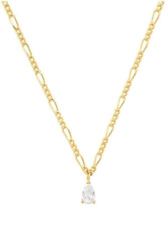 Gold Figaro Chain With Pendant GOLD