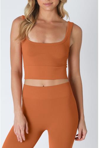Chevron Rib Crop Top SUNBURN