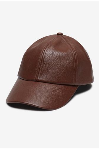 Vegan Leather Baseball Cap COGNAC
