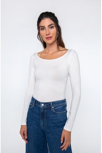 Boatneck Jersey Top WHITE