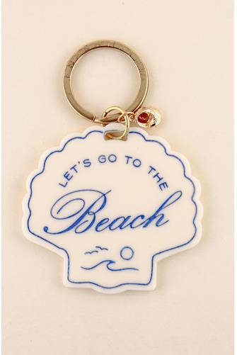 Lets Go To The Beach Seashell Key Charm CREAM