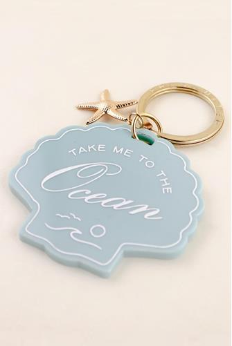 Take Me to the Ocean Charm Keychain BLUE