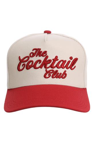 Cocktail Club Trucker Hat RED MULTI