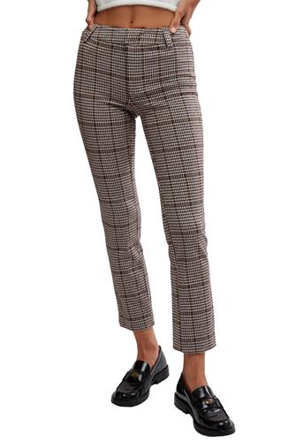 Molly Plaid Slim Pant NEUTRAL COMBO