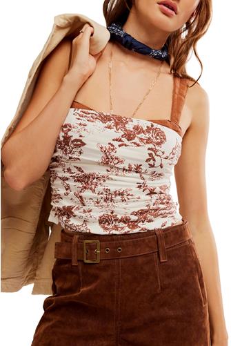 Printed 2 Tone Tank OAK COMBO