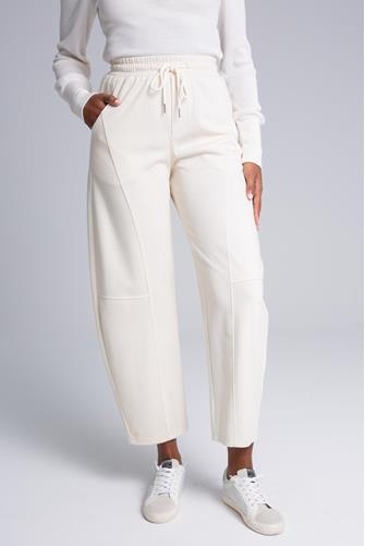 Seamed Pull On Barrel Lounge Pant WHITE