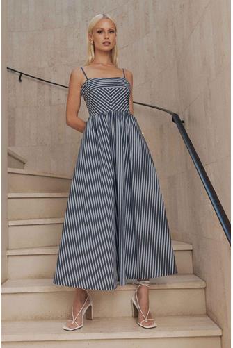 Spring Dress NAVY STRIPE