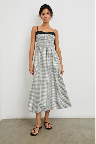 Primrose Dress IVORY JET GINGHAM