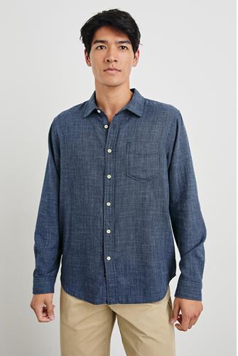 Fairfax Short Sleeve 1 Pocket Shirt NAVY ETCH