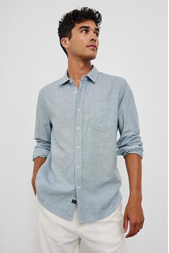 Wyatt Long Sleeve 1 Pocket Shirt TIDAL ETCH