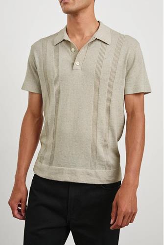 Cillian Short Sleeve Knit Polo SILVERSAND