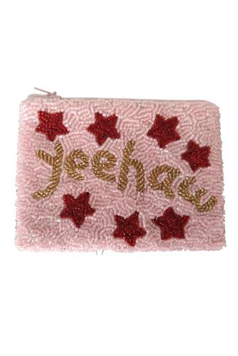 Etta Beaded Coin Purse PINK/ RED/ S GOLD