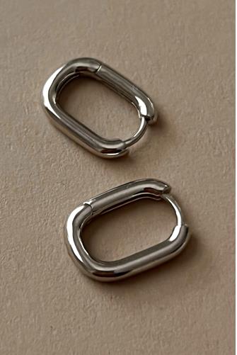 Chain Link Huggies SILVER