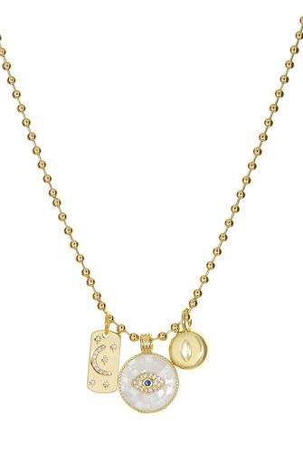 21 Inch Ball Chain Charm Necklace GOLD