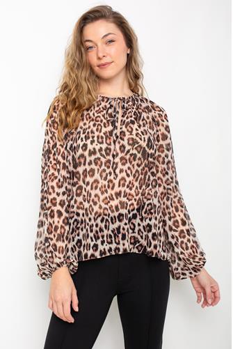Soft Printed Boheme Blouse LEOPARD
