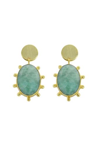 Stone Drop Earrings BLUE