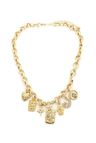 Magpie Charm Necklace GOLD