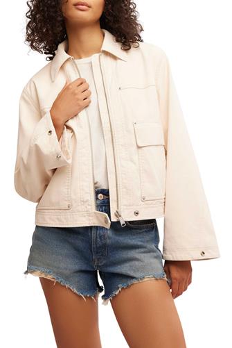 Blair Vegan Suede Jacket SEA SALT