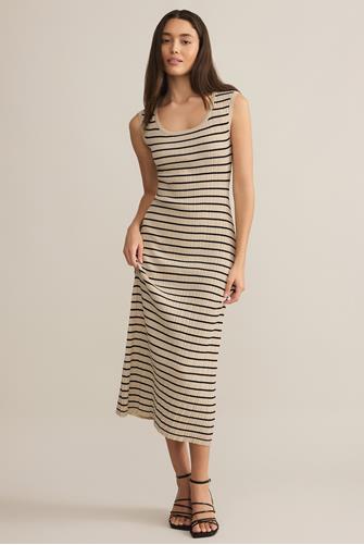 Gisele Stripe Midi Dress SANDSHELL